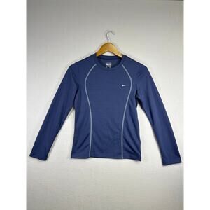 Womens Nike performance athletic long sleeve blue top small